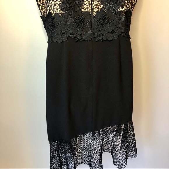 Unitedwood Black Asymmetrical Lace Cocktail Dress - Picture 9 of 12